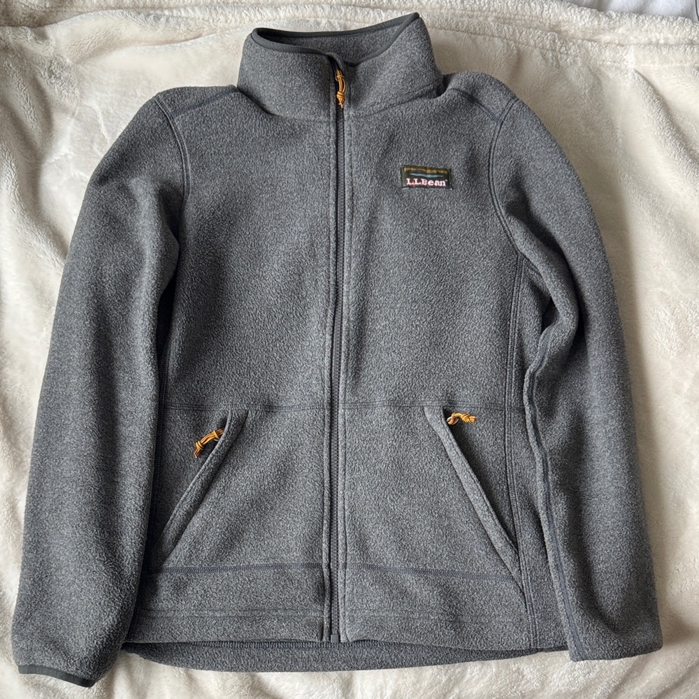 L.L. Bean Kids Charcoal Fleece Jacket